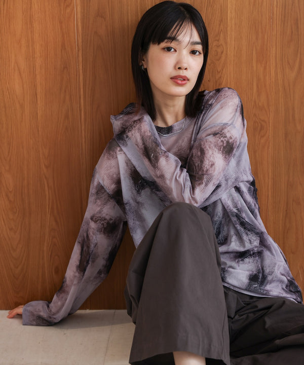 【WEB限定】ニュアンス柄シアーインナー