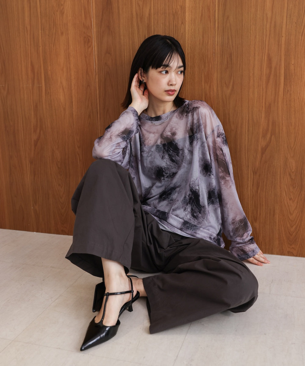 【WEB限定】ニュアンス柄シアーインナー