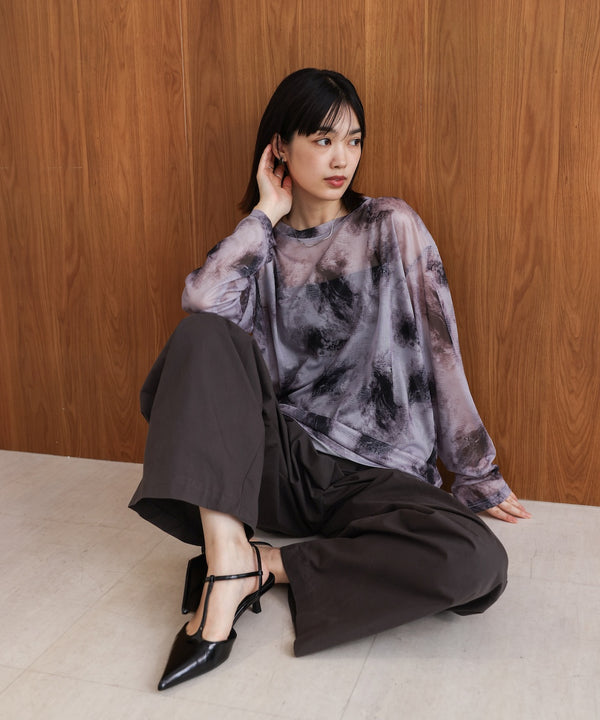 【WEB限定】ニュアンス柄シアーインナー