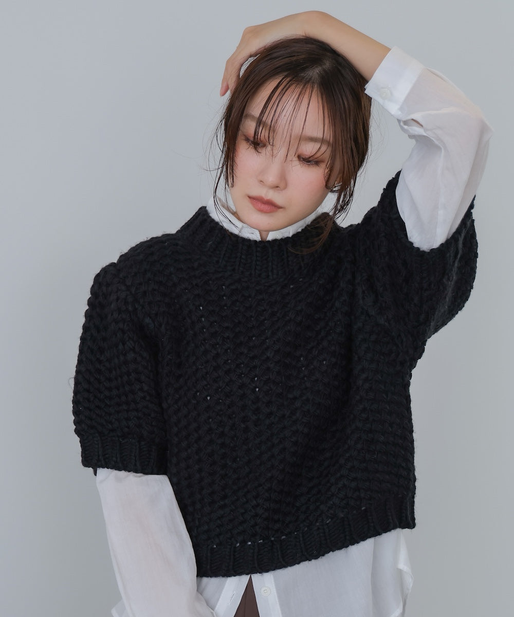 半袖ハンドニット