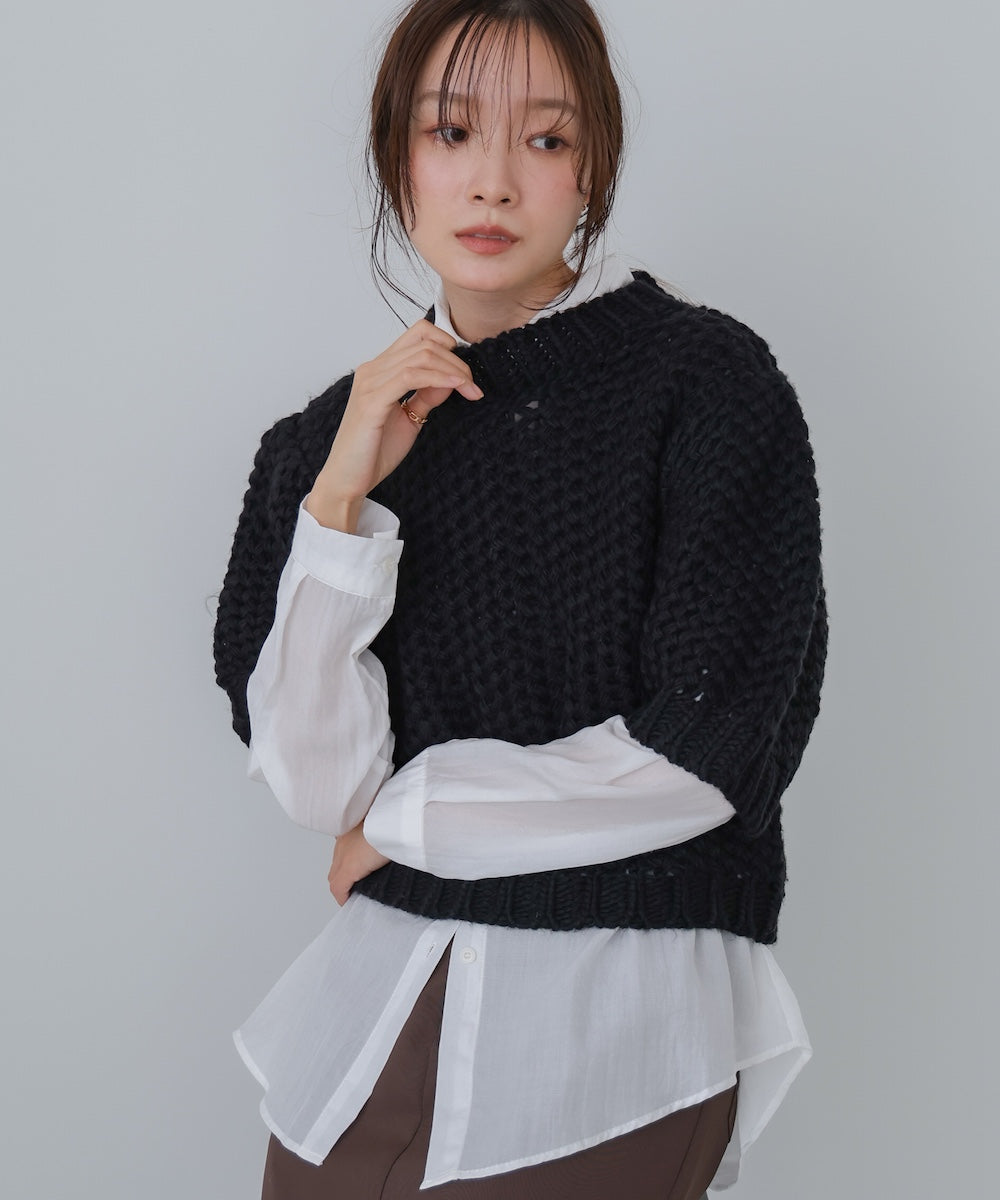 半袖ハンドニット