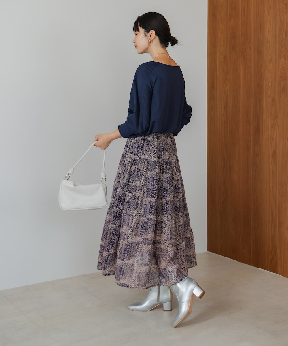 柄ティアードスカート