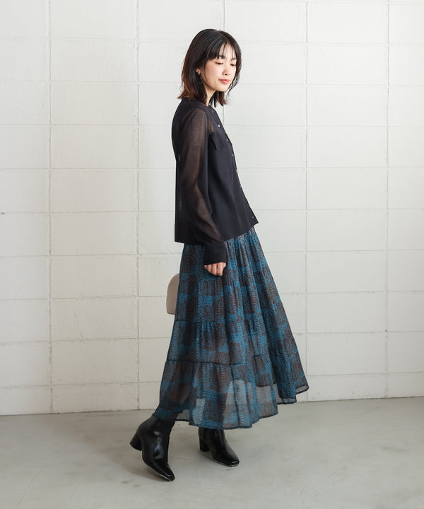 柄ティアードスカート