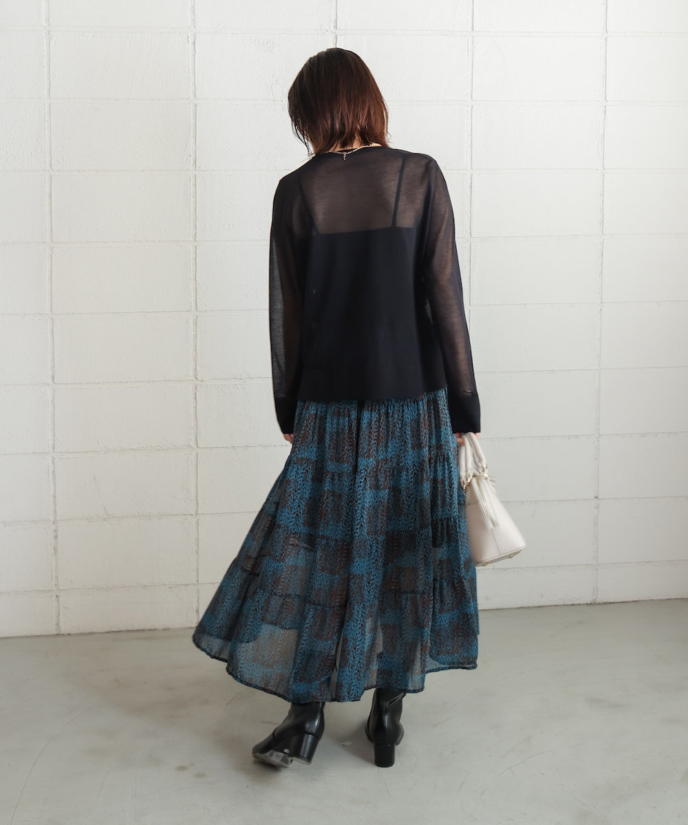 柄ティアードスカート