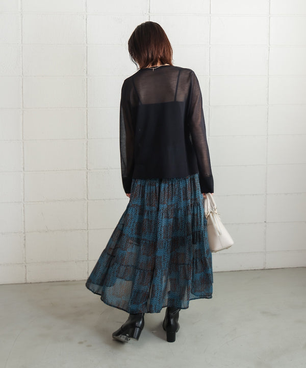 柄ティアードスカート