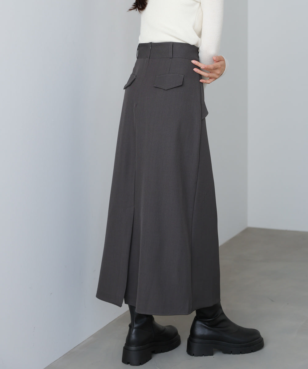 レイヤードデザイン Iラインスカート