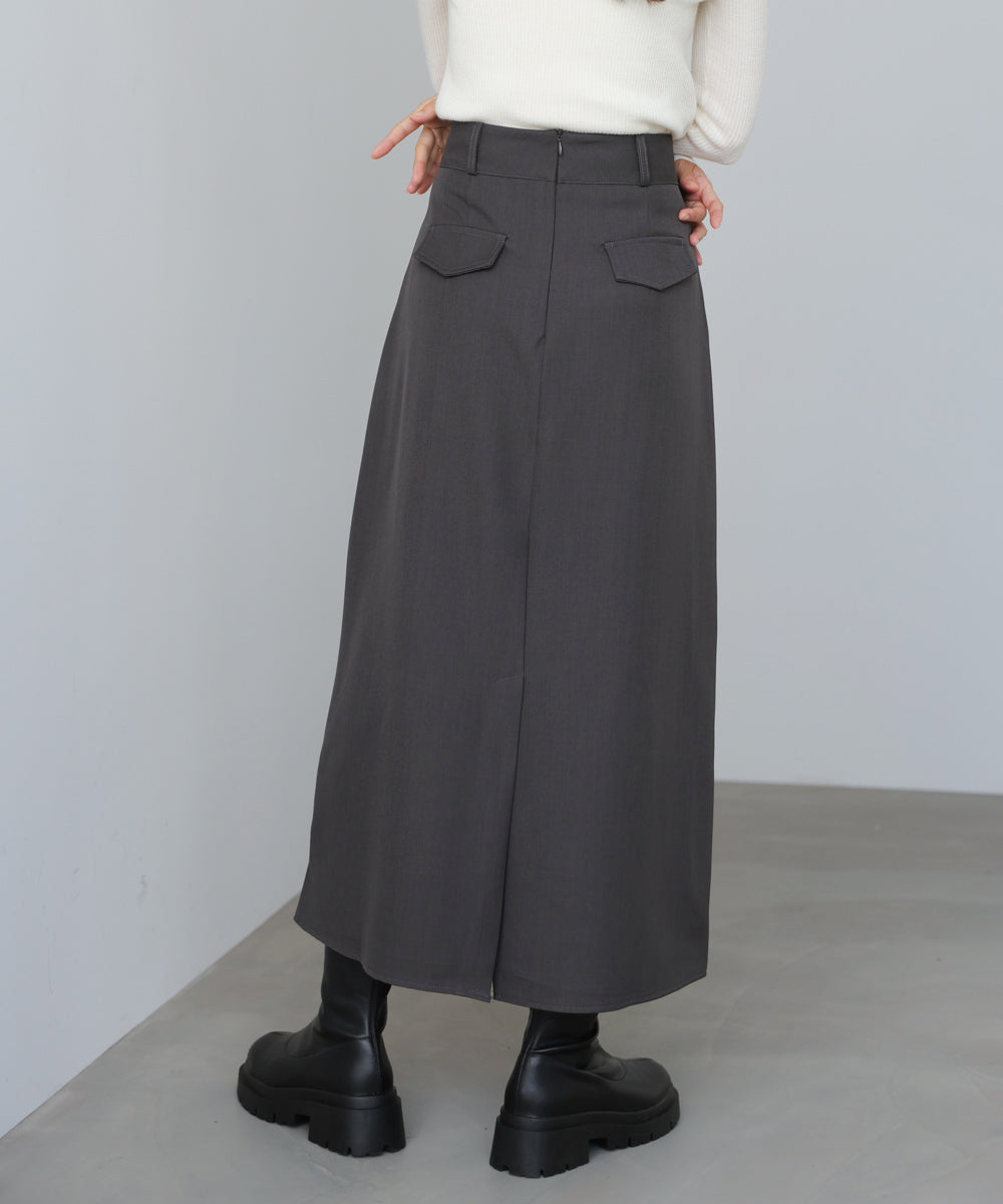 レイヤードデザイン Iラインスカート