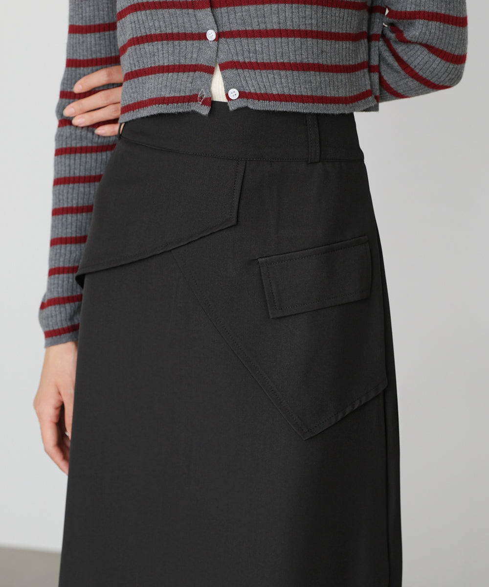 レイヤードデザイン Iラインスカート