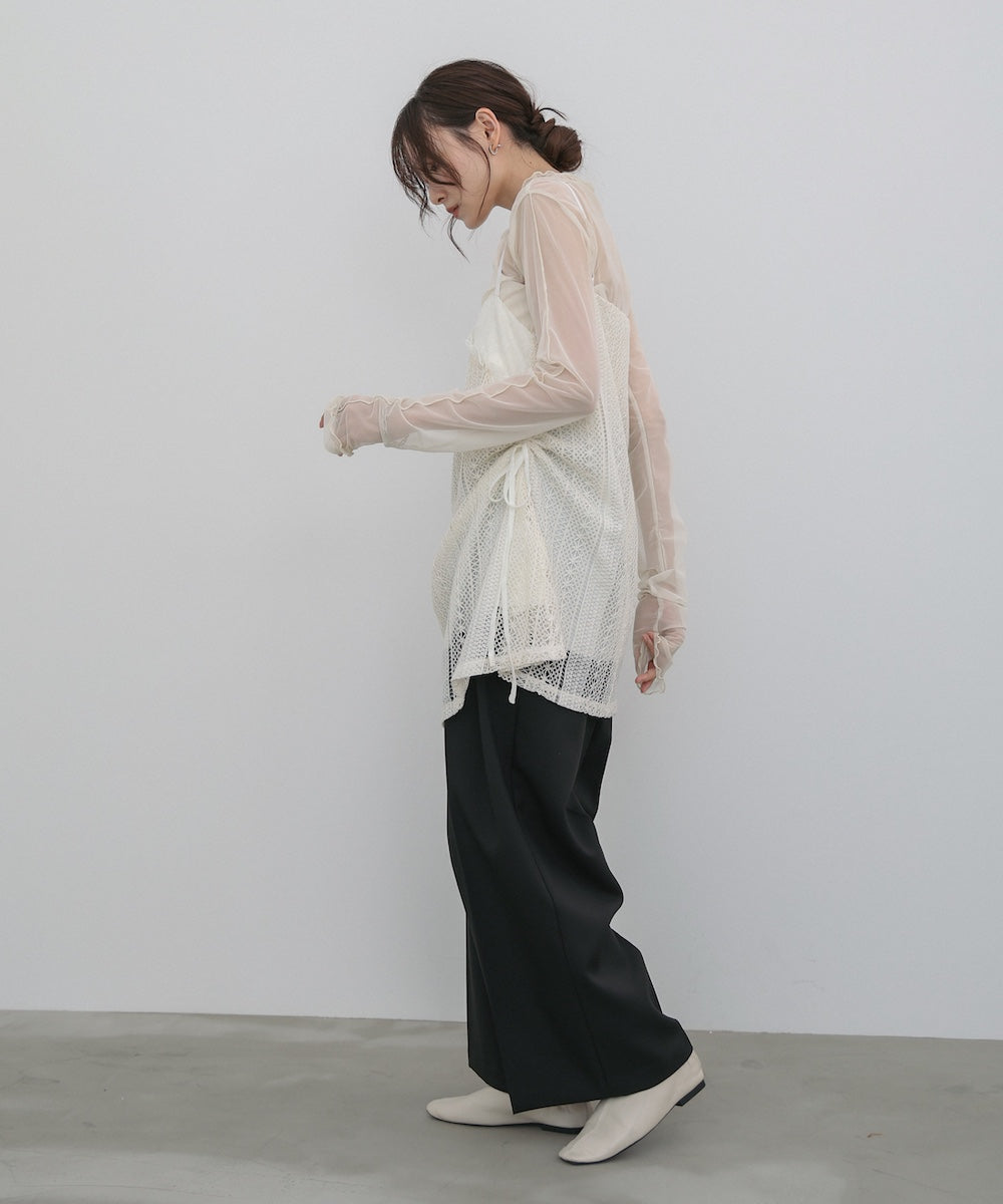 レースドッキングミニキャミワンピース