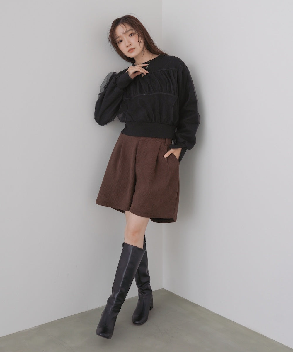 コーデュロイショートパンツ
