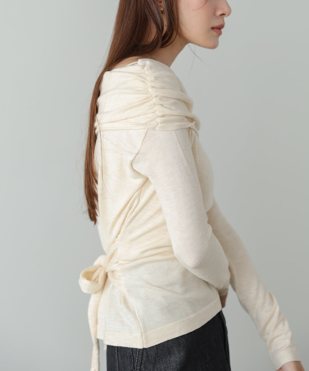 オフショルウエストマークトップス