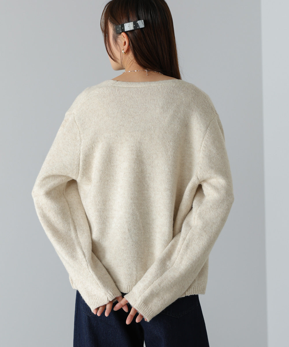 ニットレースキャミ+ニットカーディガン