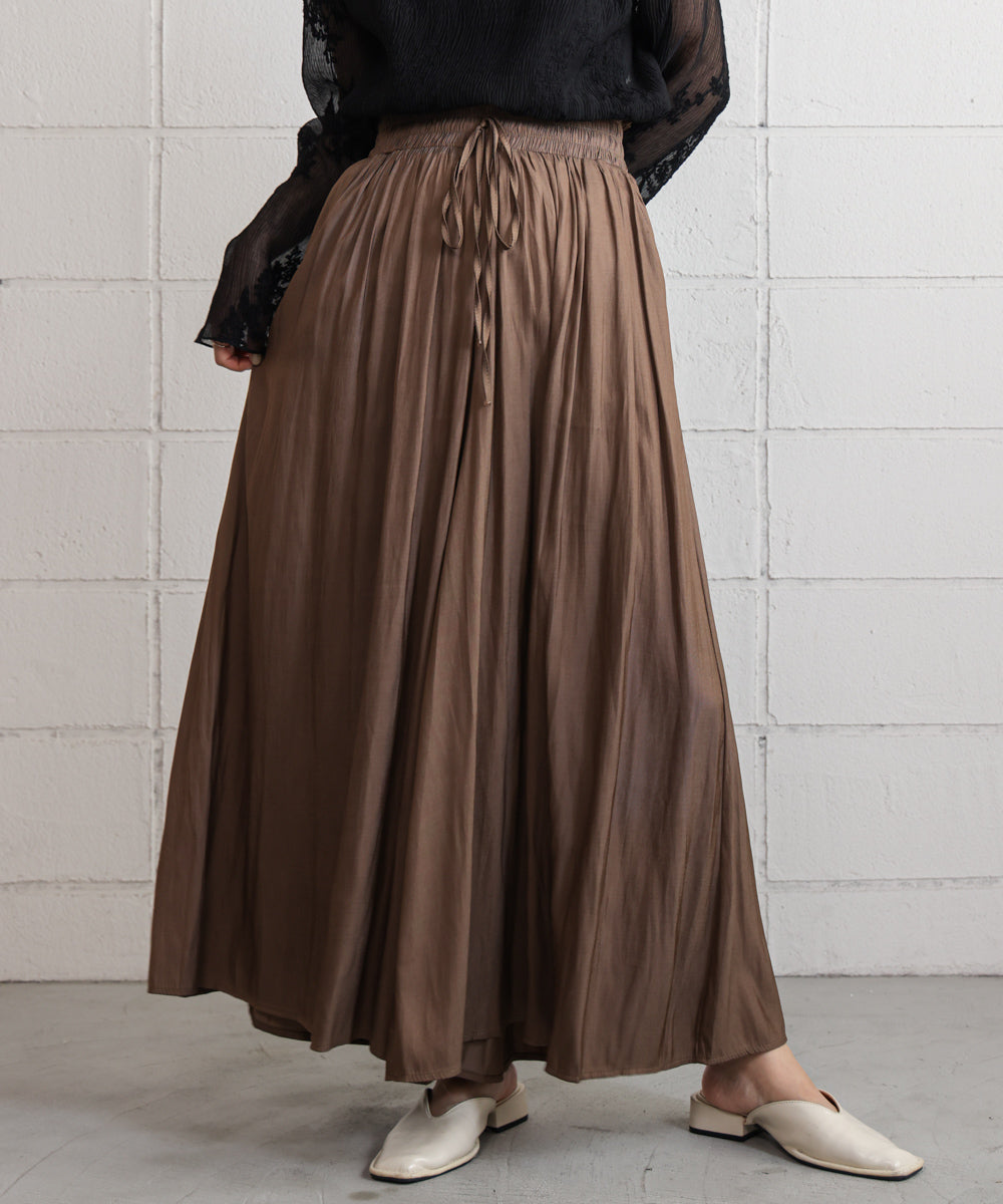 ギャザーウエストワイドパンツ