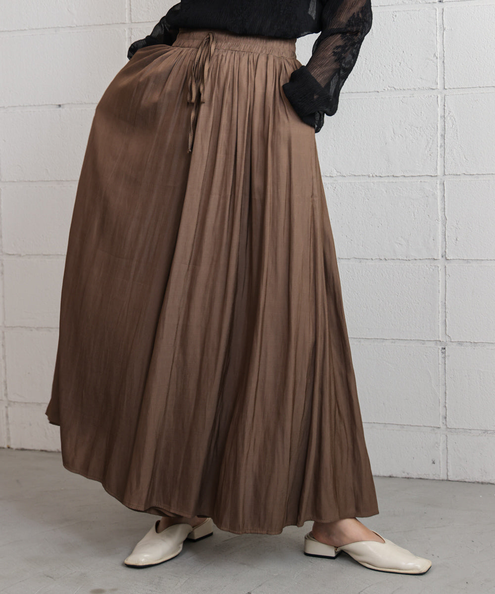 ギャザーウエストワイドパンツ