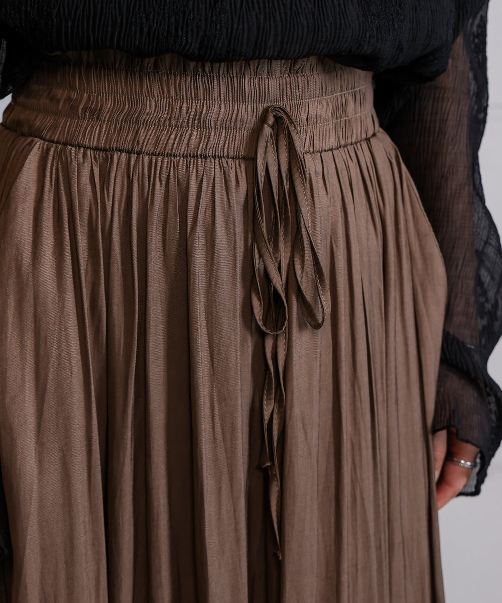 ギャザーウエストワイドパンツ