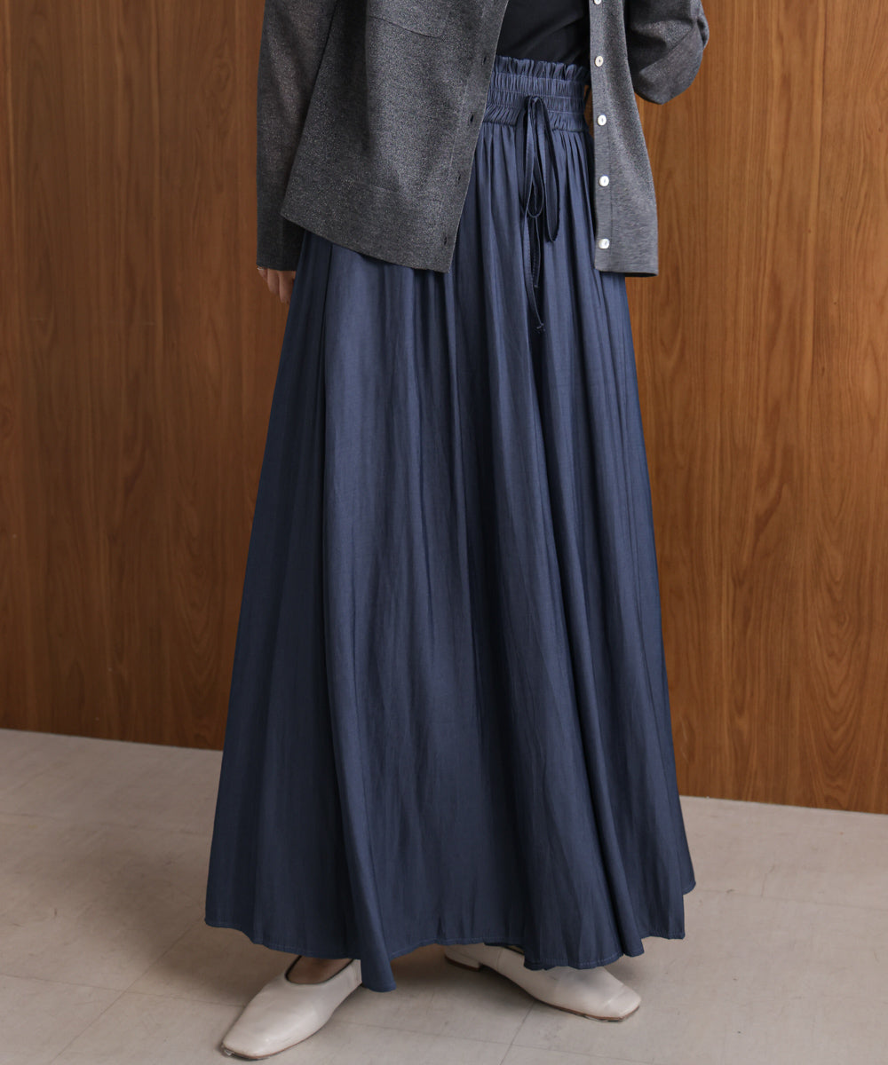 ギャザーウエストワイドパンツ