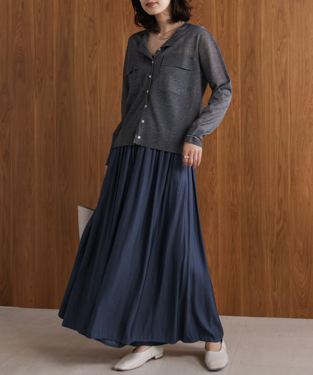 ギャザーウエストワイドパンツ