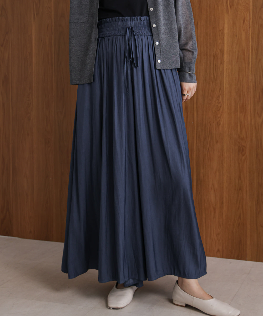 ギャザーウエストワイドパンツ