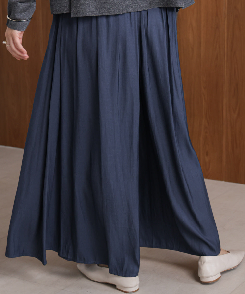 ギャザーウエストワイドパンツ