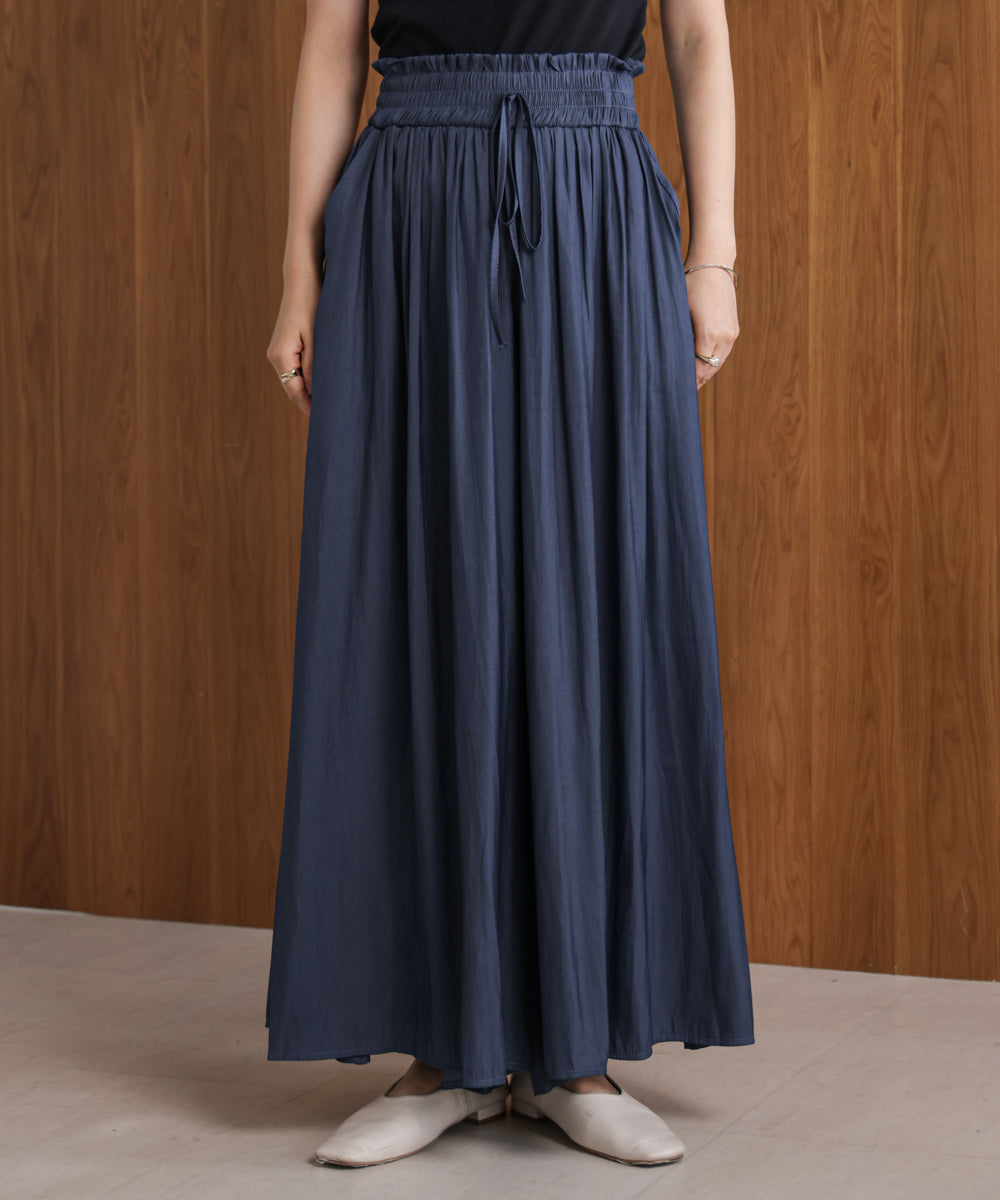 ギャザーウエストワイドパンツ