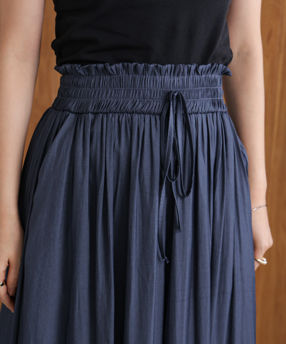 ギャザーウエストワイドパンツ