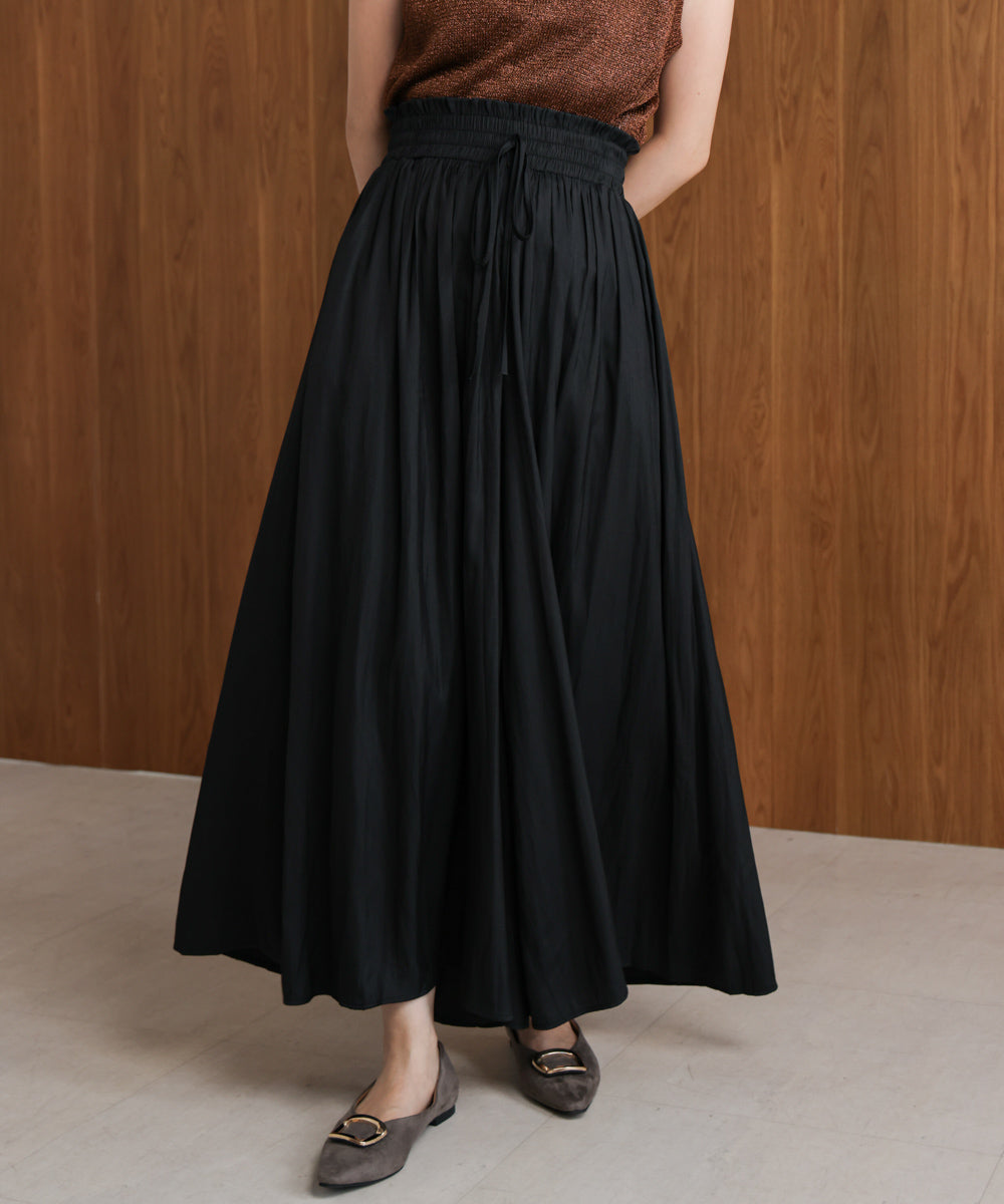 ギャザーウエストワイドパンツ