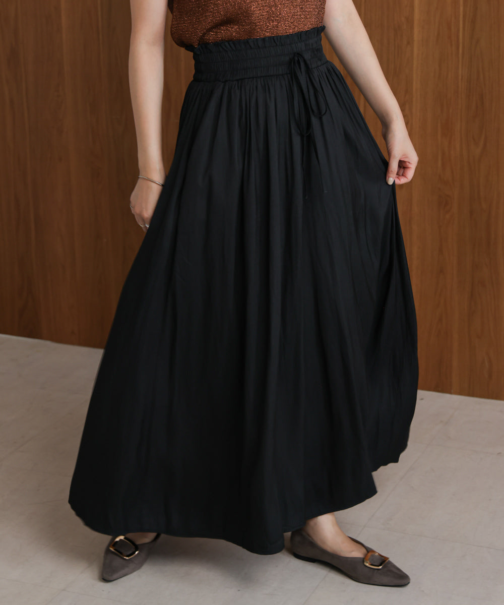 ギャザーウエストワイドパンツ