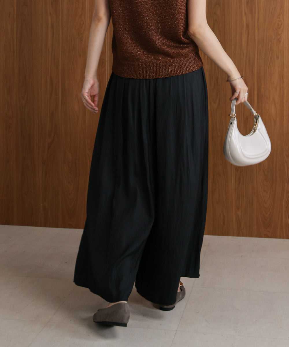 ギャザーウエストワイドパンツ