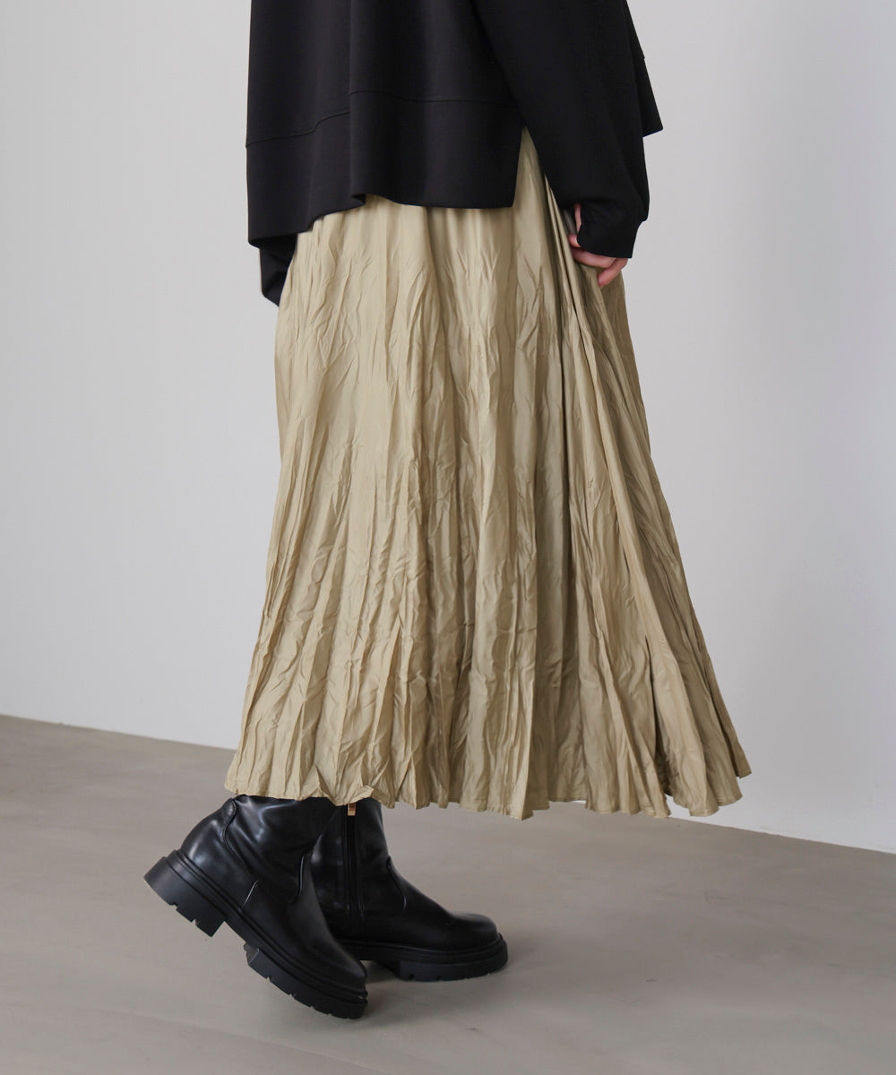ワッシャーマットサテンスカート
