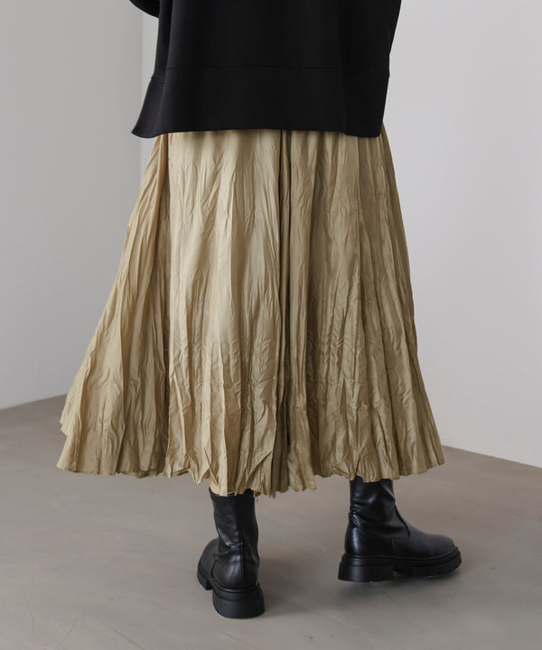 ワッシャーマットサテンスカート