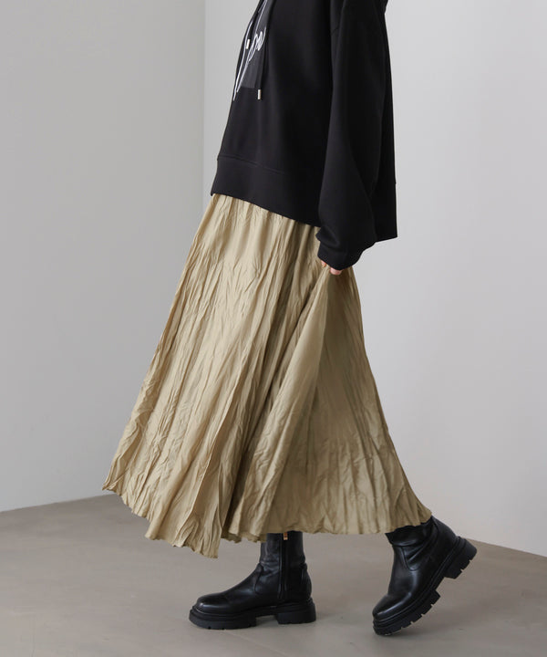 ワッシャーマットサテンスカート