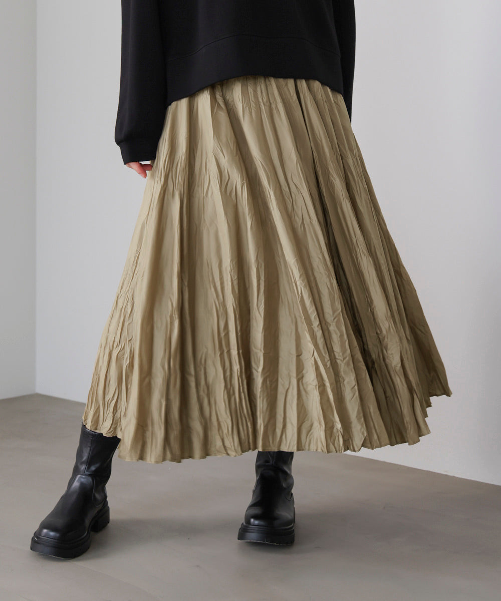 ワッシャーマットサテンスカート