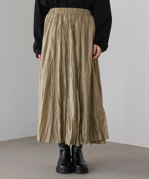 ワッシャーマットサテンスカート