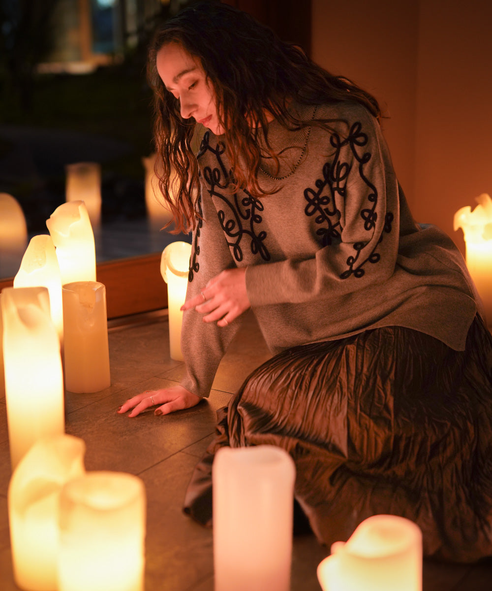 ワッシャーマットサテンスカート