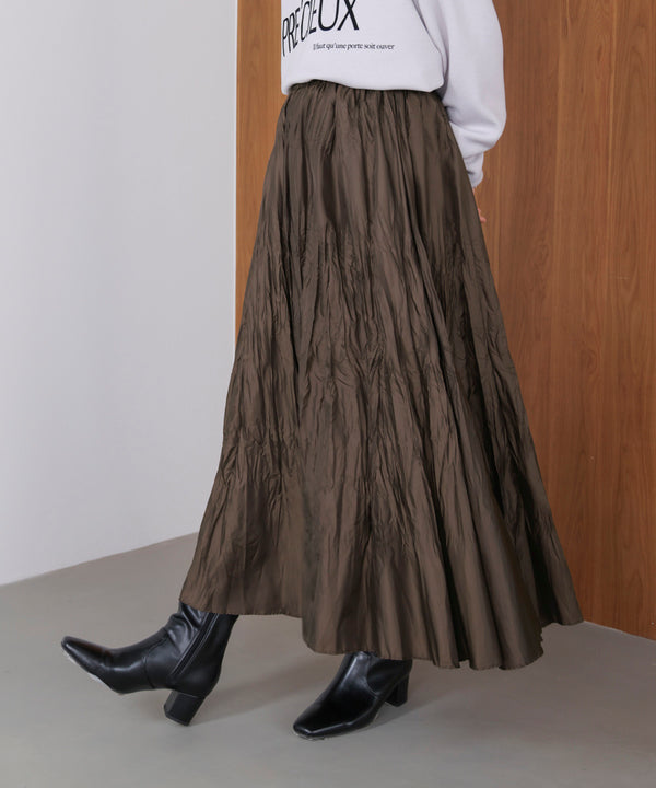 ワッシャーマットサテンスカート