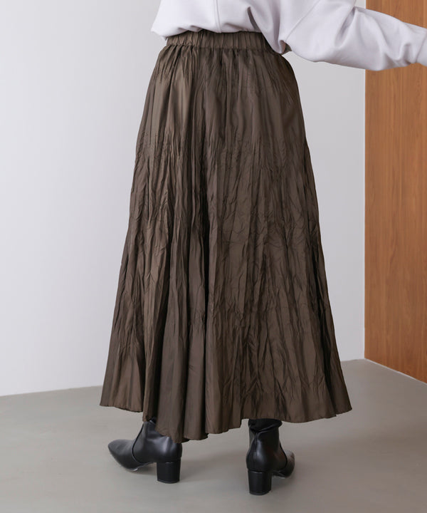ワッシャーマットサテンスカート