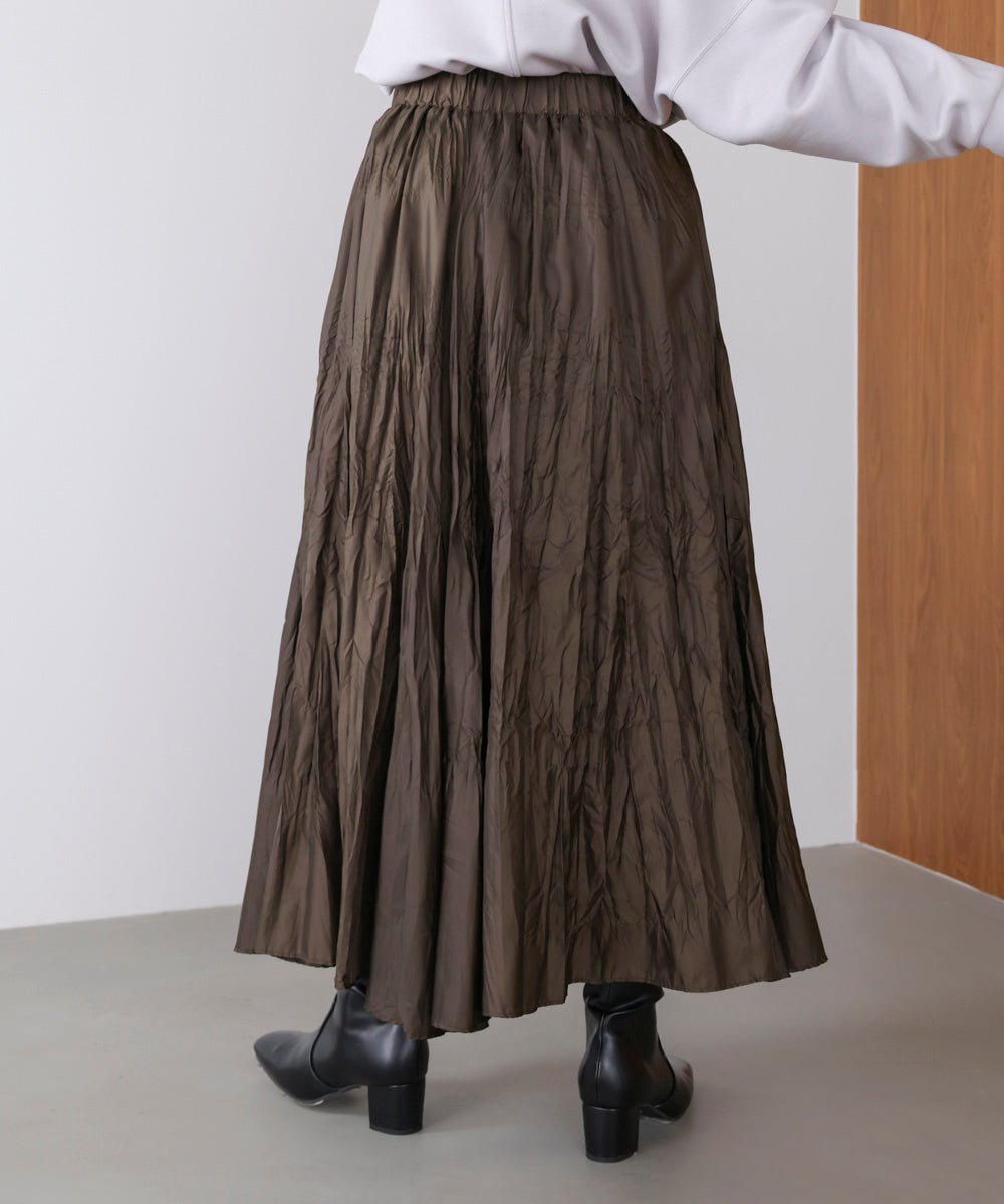 ワッシャーマットサテンスカート