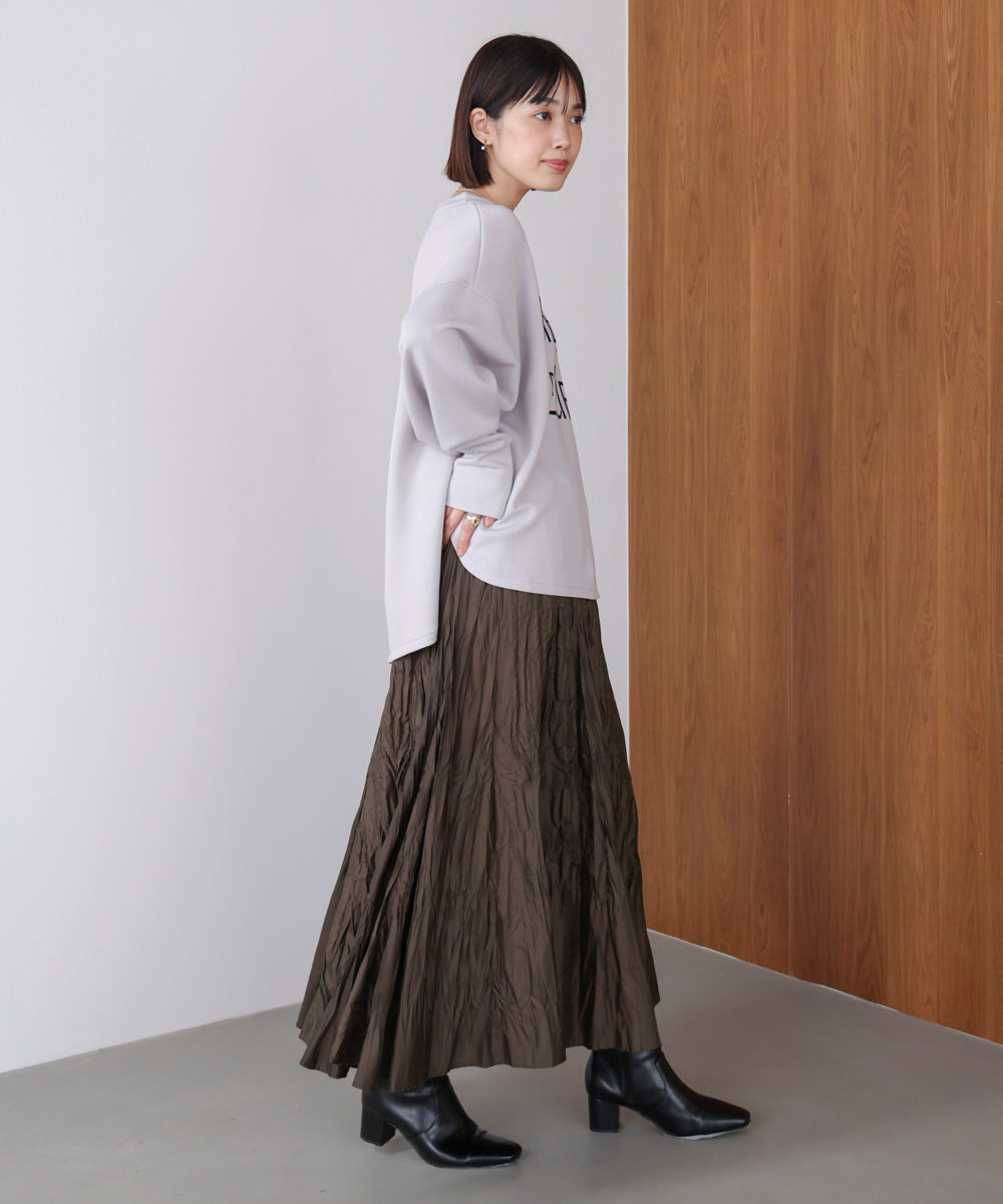 ワッシャーマットサテンスカート