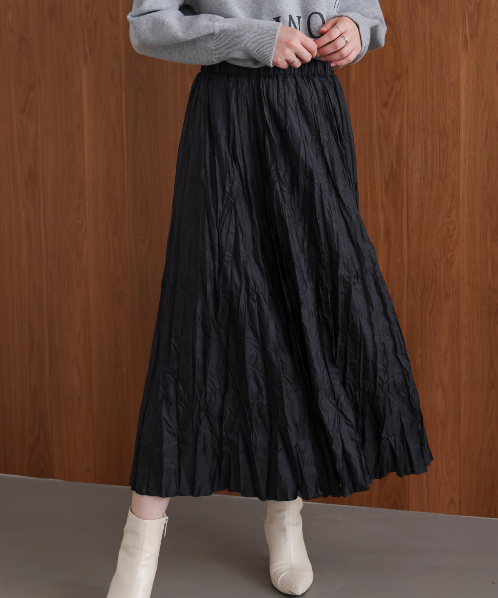 ワッシャーマットサテンスカート