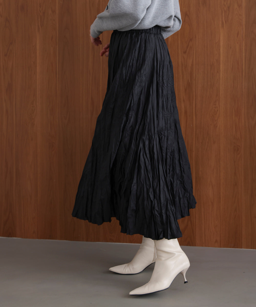 ワッシャーマットサテンスカート