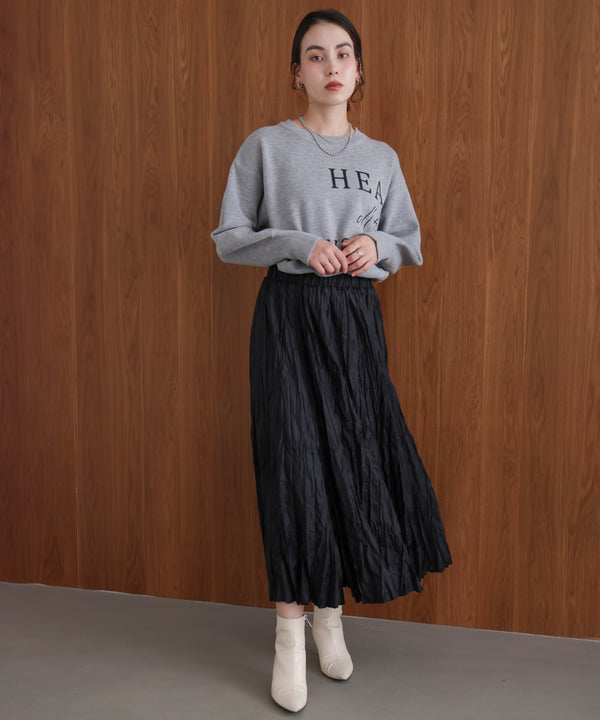 ワッシャーマットサテンスカート