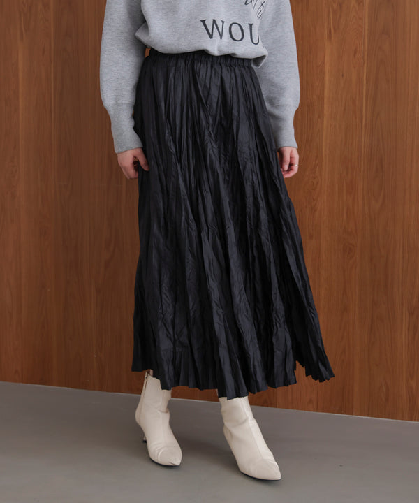 ワッシャーマットサテンスカート