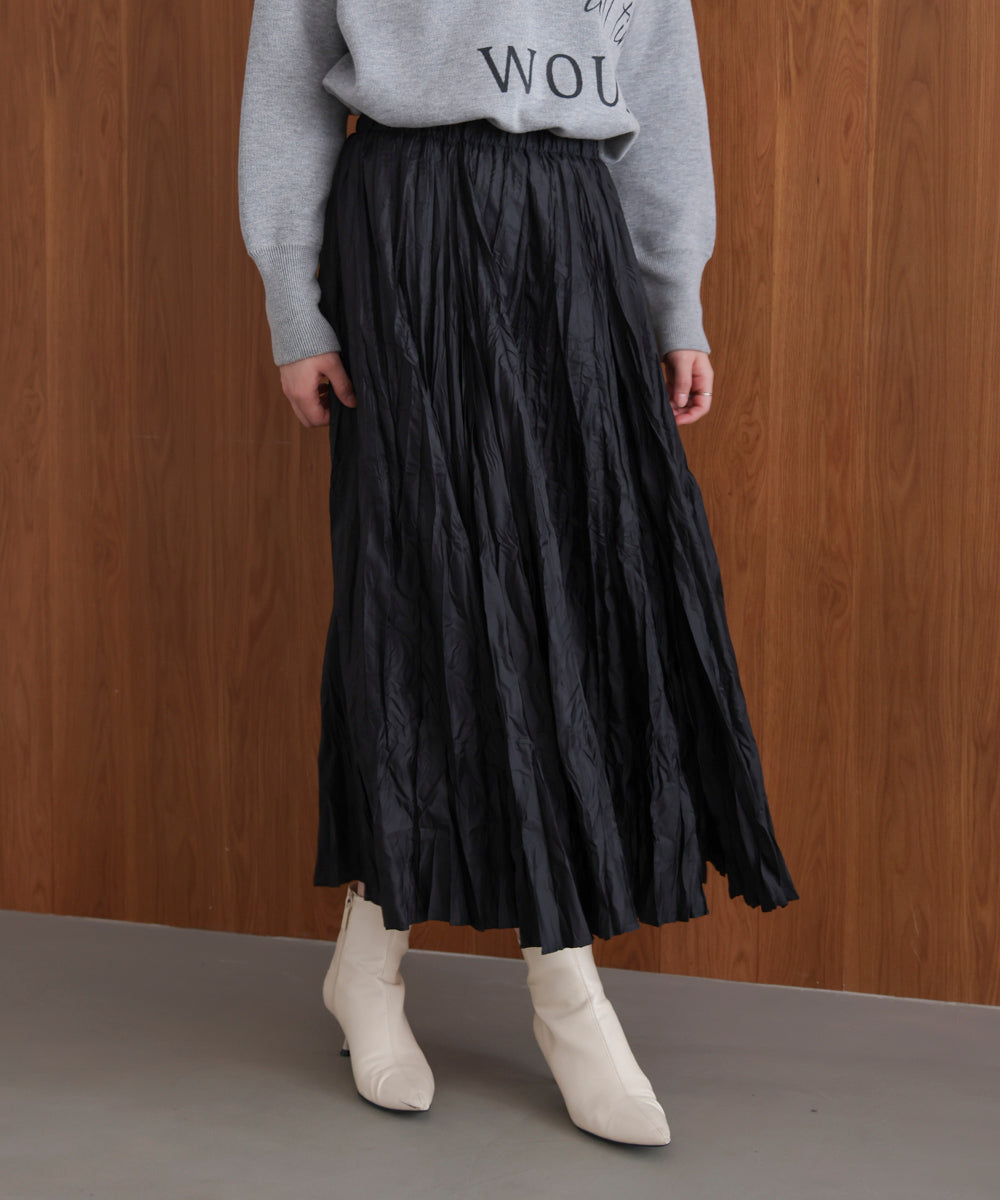 ワッシャーマットサテンスカート