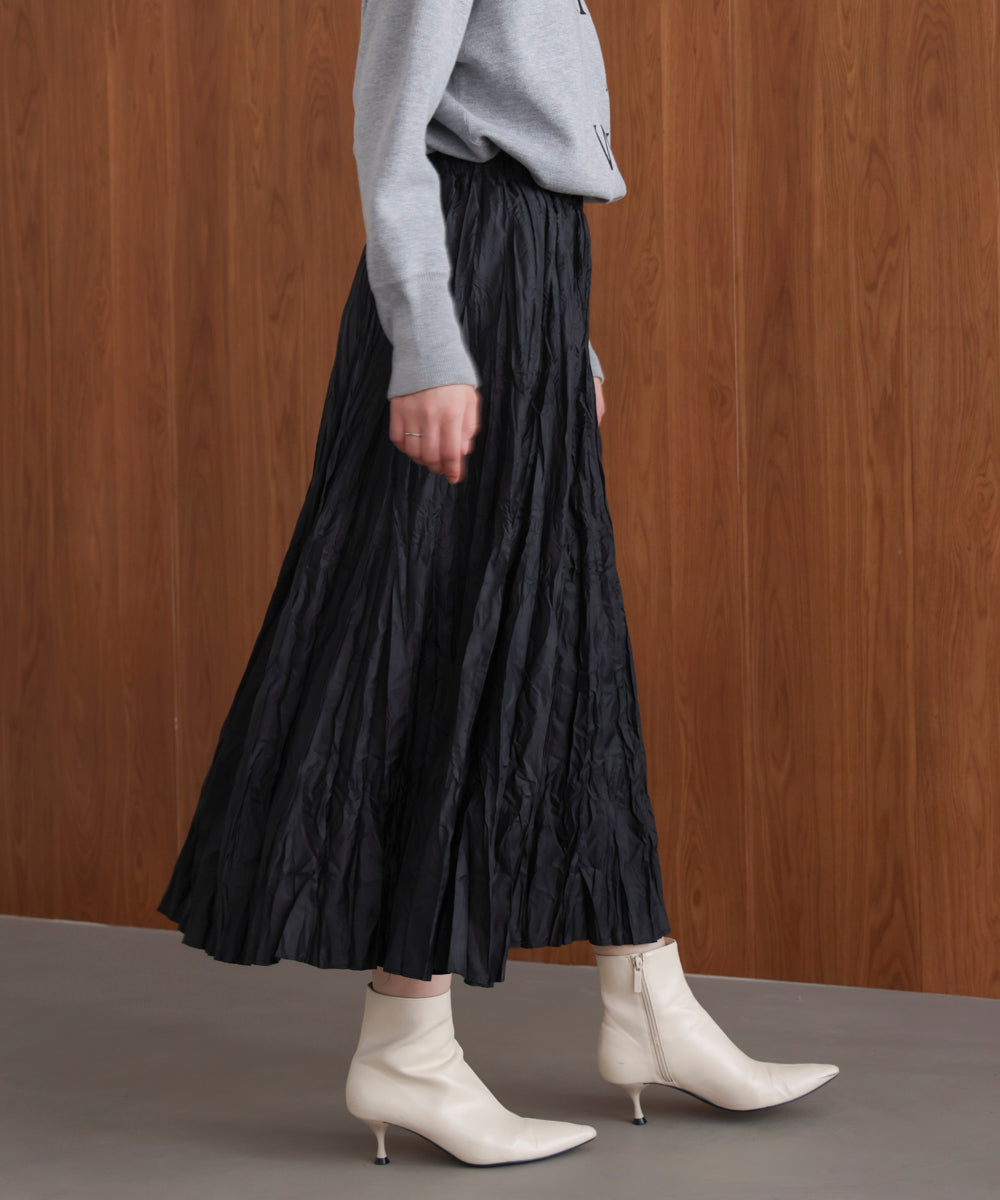 ワッシャーマットサテンスカート