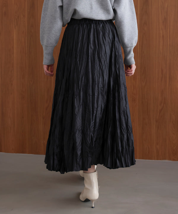 ワッシャーマットサテンスカート