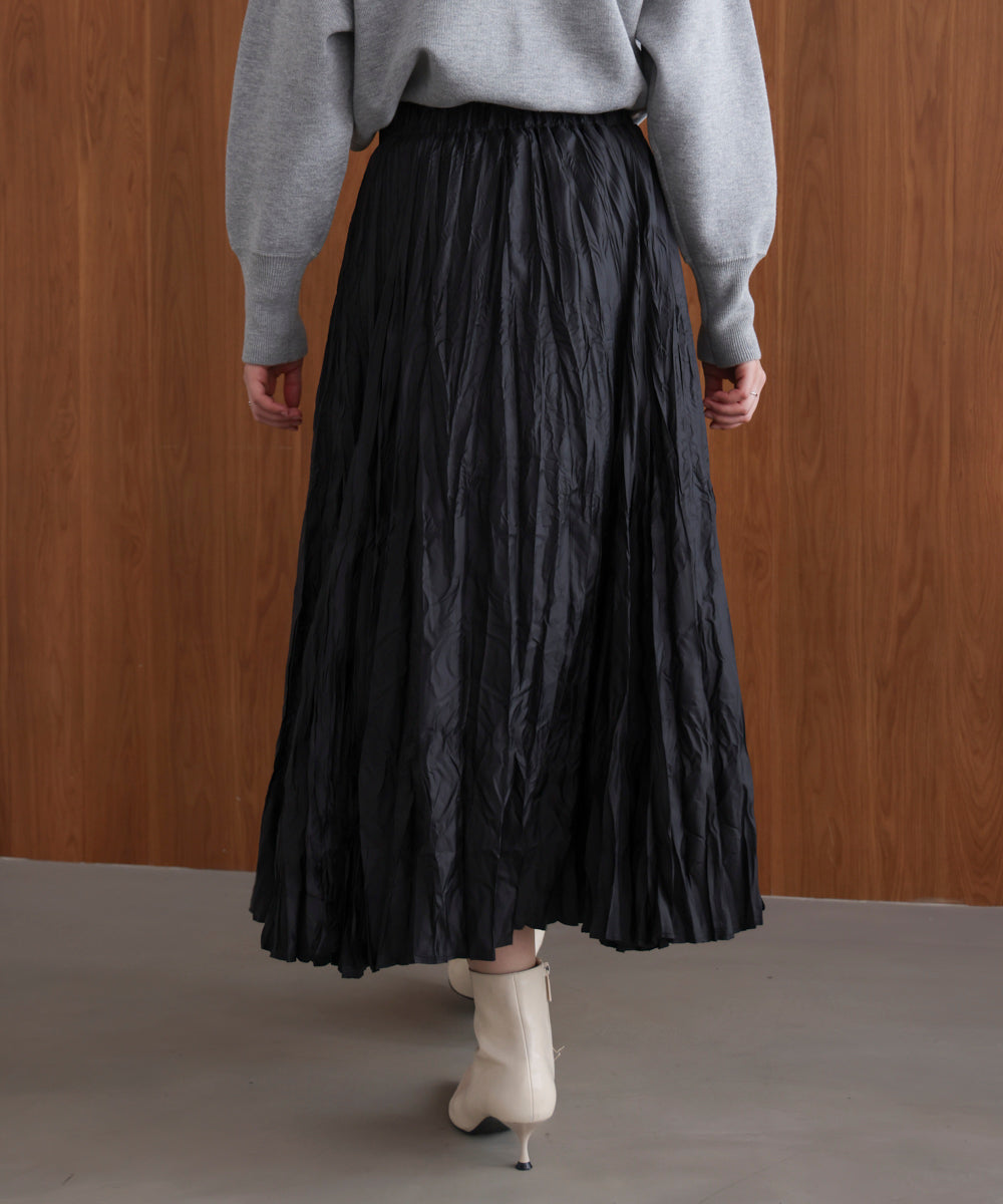 ワッシャーマットサテンスカート