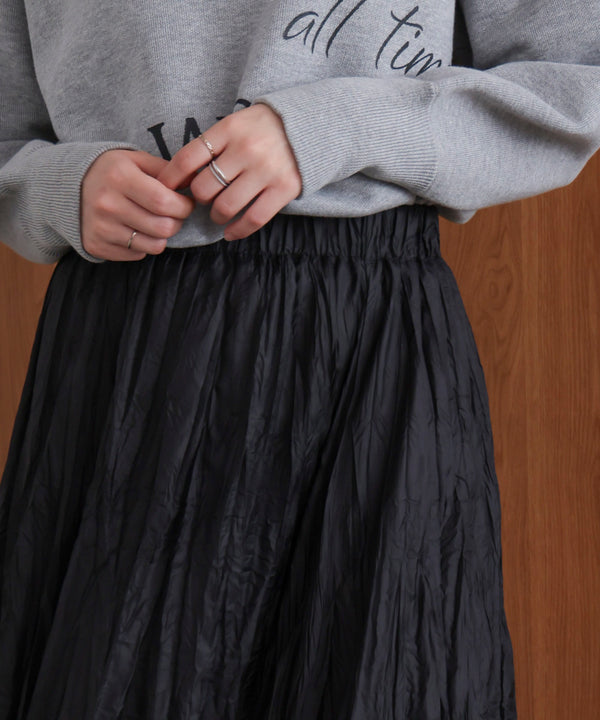 ワッシャーマットサテンスカート