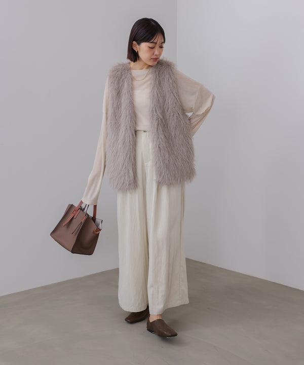 ソフトツイルワイドパンツ