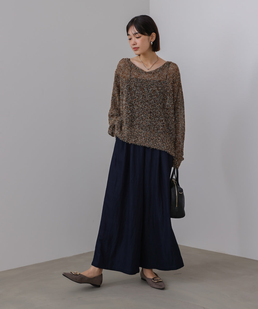 ソフトツイルワイドパンツ