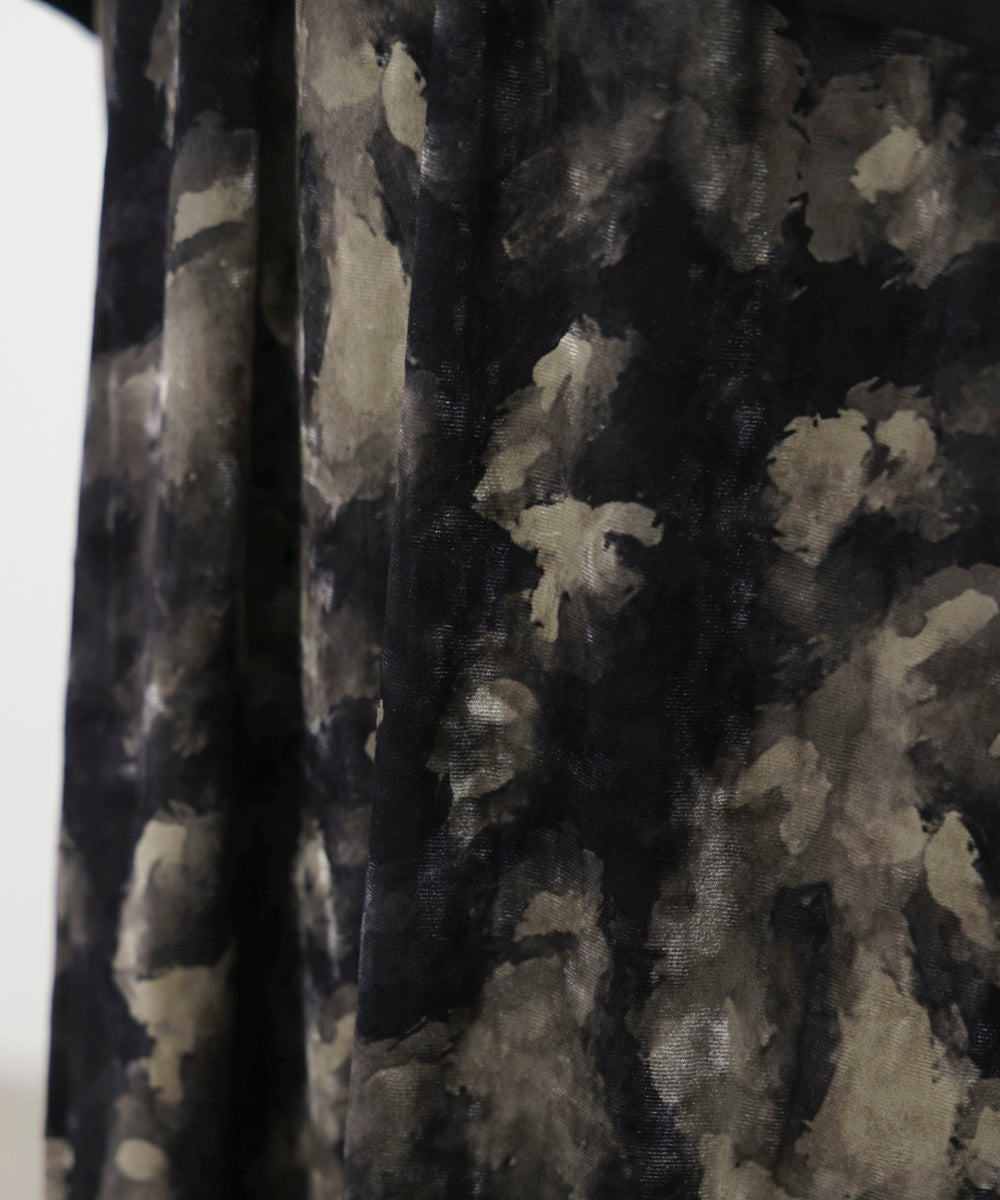 ベロアニュアンス柄スカート